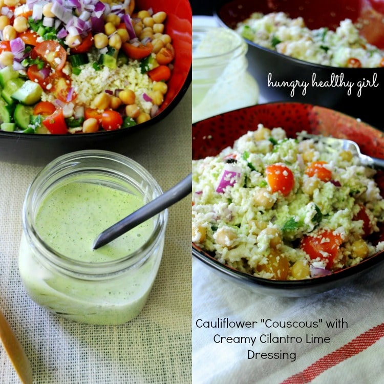 Cauliflower "Couscous" with Creamy Cilantro Lime Dressing ...