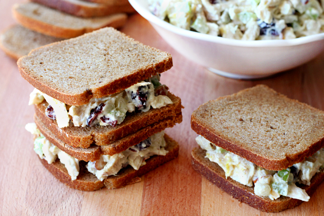 skinny greek yogurt chicken salad- this lightened up chicken