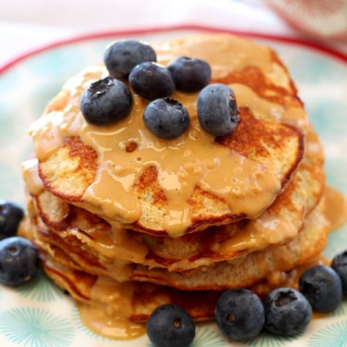 Peanut Flour Pancakes - Kim's Cravings