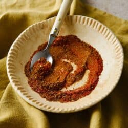 Homemade taco seasoning in a bowl.