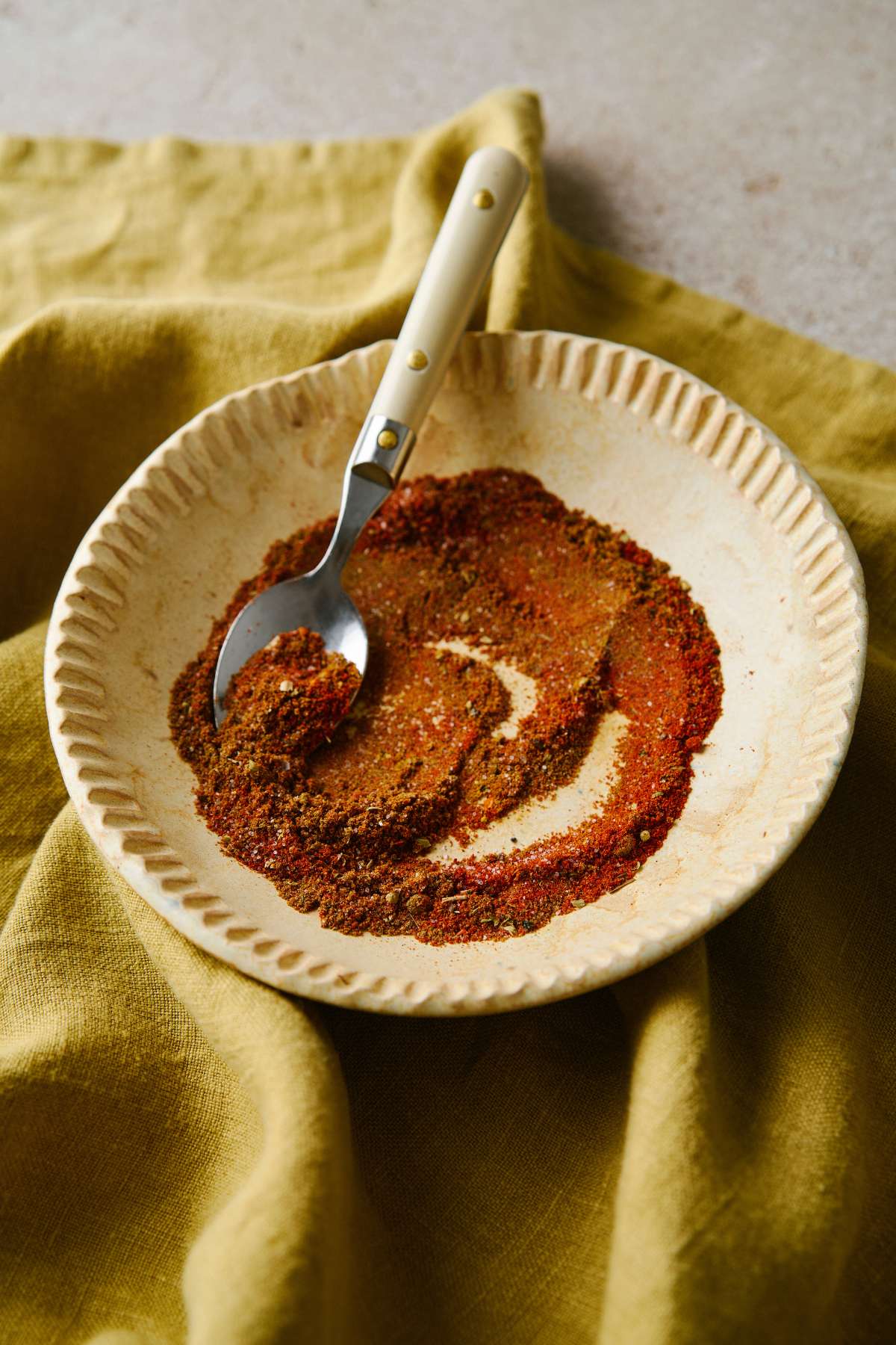 Homemade taco seasoning in a bowl.