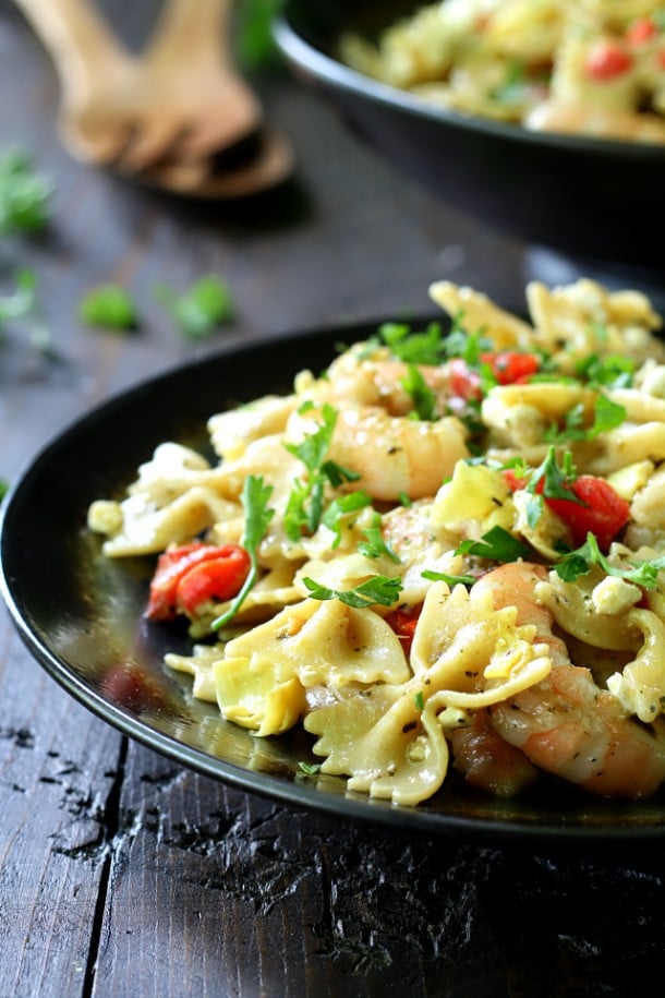 Easy Shrimp Pesto Pasta Kim S Cravings