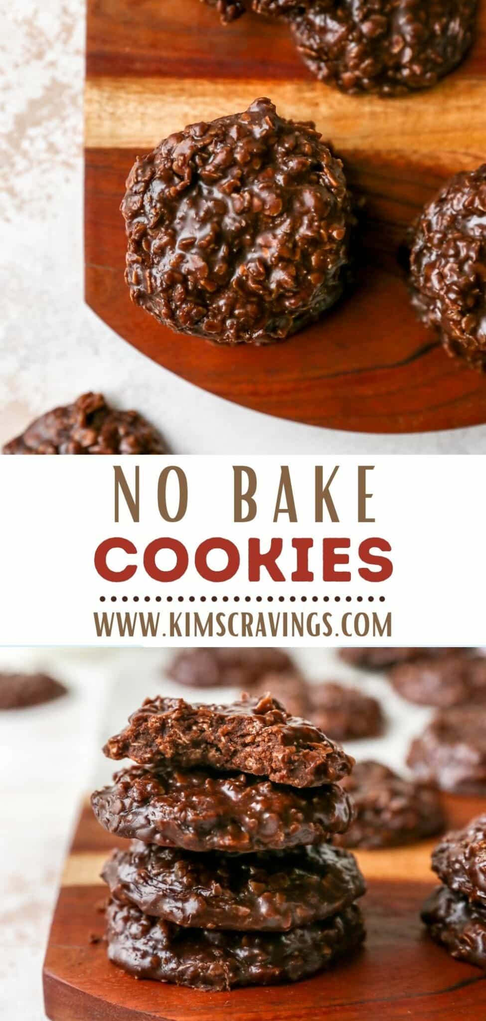 Chocolate Peanut Butter No Bake Cookies - Kim's Cravings