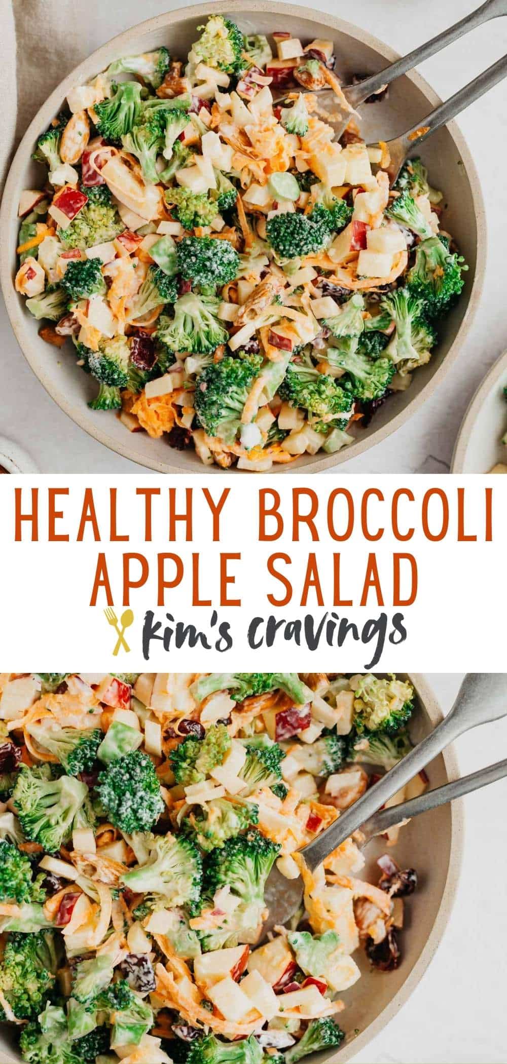 Healthy Broccoli Apple Salad - Kim's Cravings