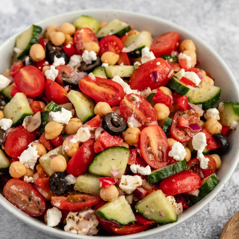 Healthy Greek Chickpea Salad Kims Cravings