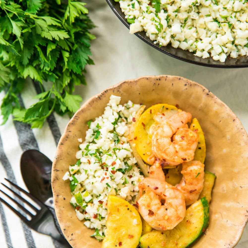 Easy Shrimp Zucchini Squash Skillet - Kim's Cravings