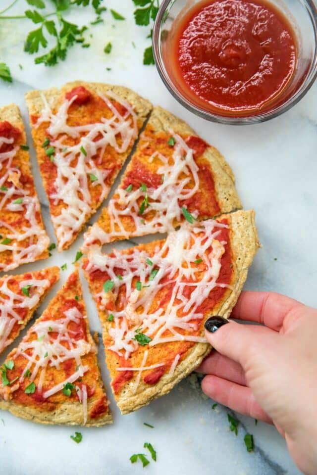 Homemade Oat Flour Pizza Crust - Kim's Cravings