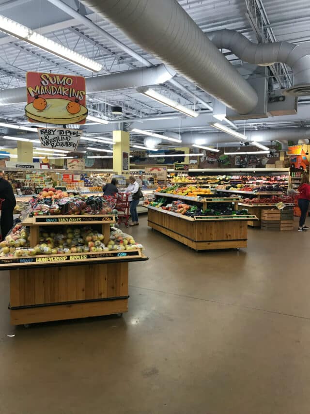 produce department at Trader Joe's in Fort Worth