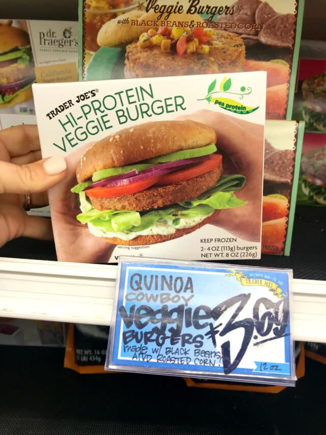 high-protein veggie burger from Trader Joe's