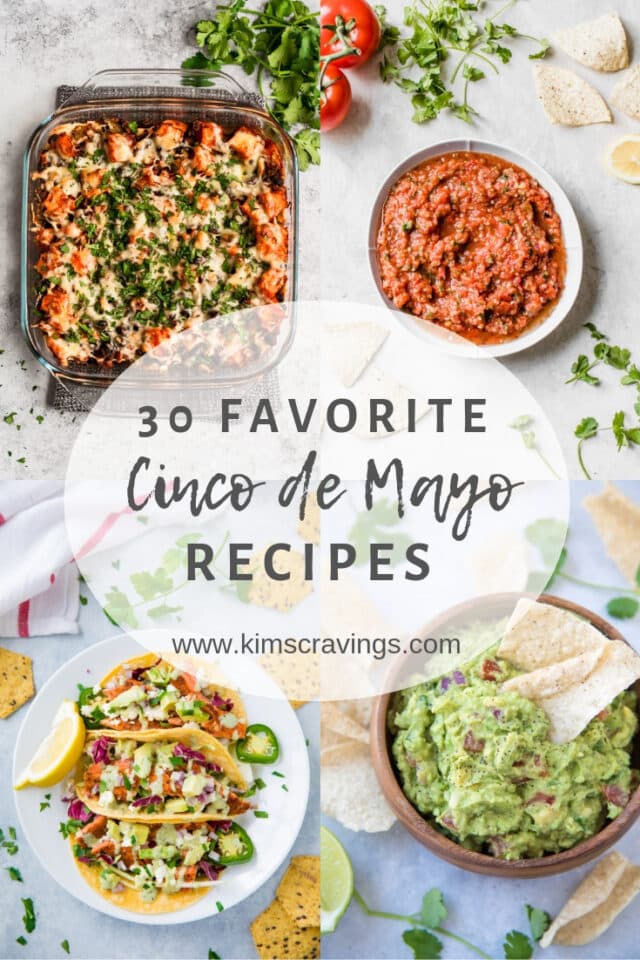 collage of 4 cinco de mayo recipes