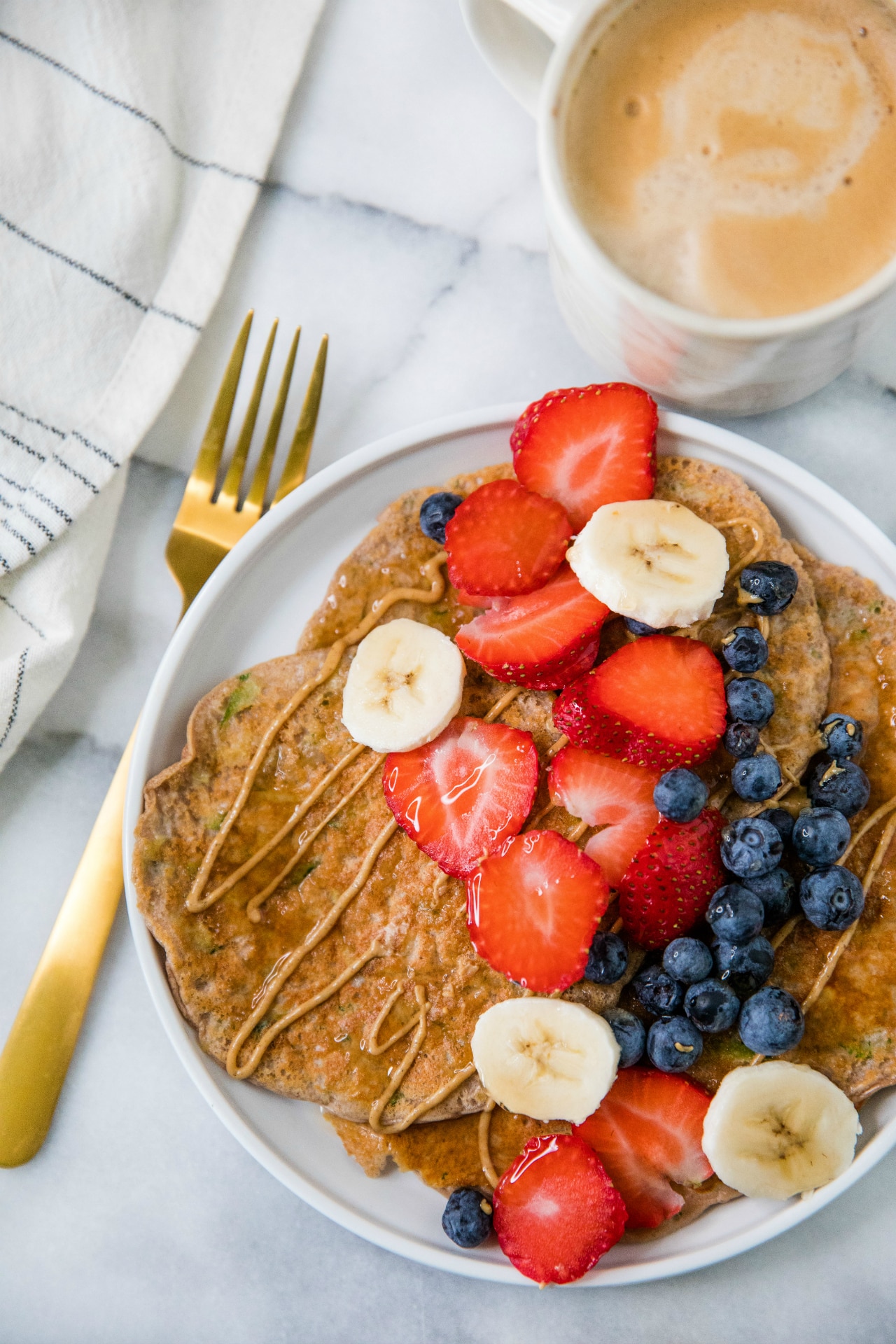 High Protein Zucchini Pancakes - Kim's Cravings