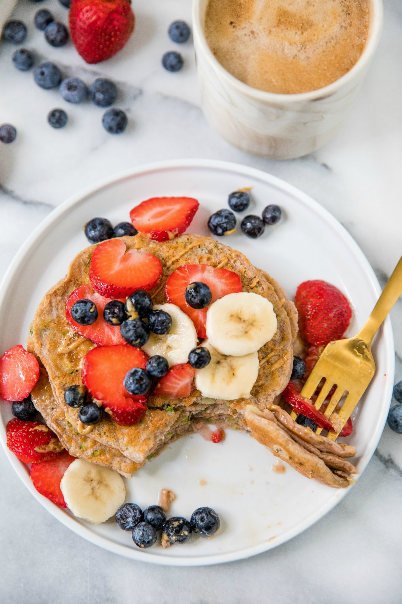 High Protein Zucchini Pancakes - Kim's Cravings