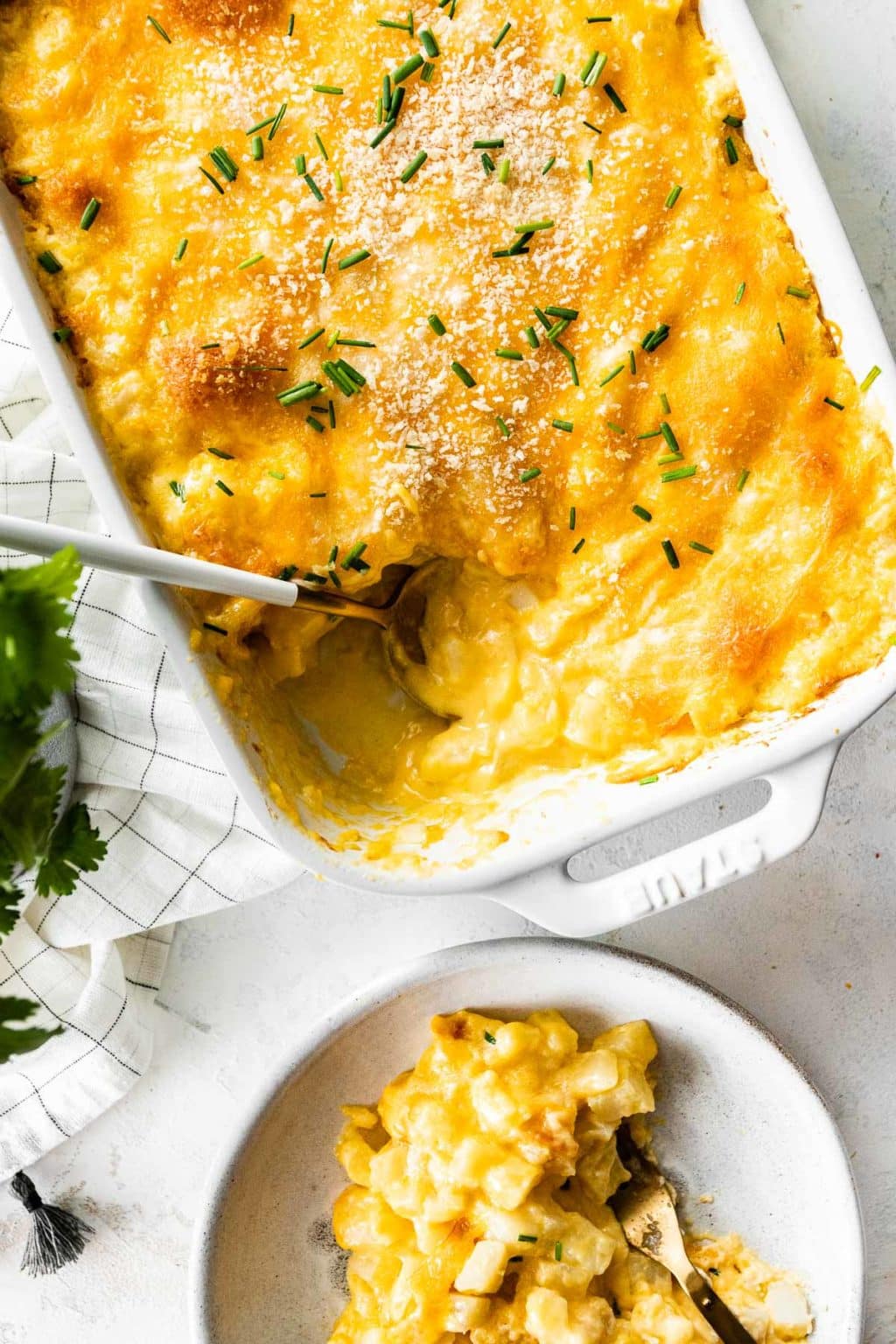 Cheesy Potato Casserole (Funeral Potatoes) - Kim's Cravings