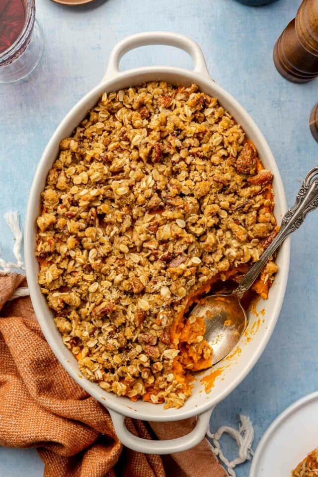 Sweet Potato Casserole with Pecan Streusel - Kim's Cravings