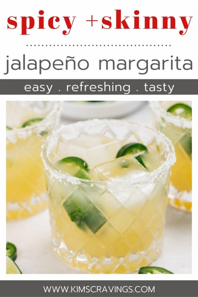 margarita garnished with jalapeño slices