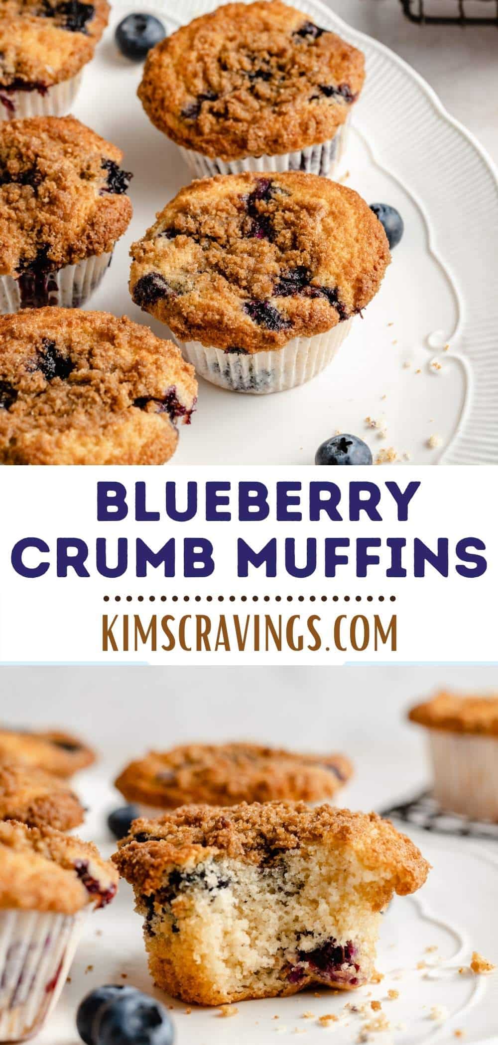 Blueberry Crumb Muffins - Kim's Cravings