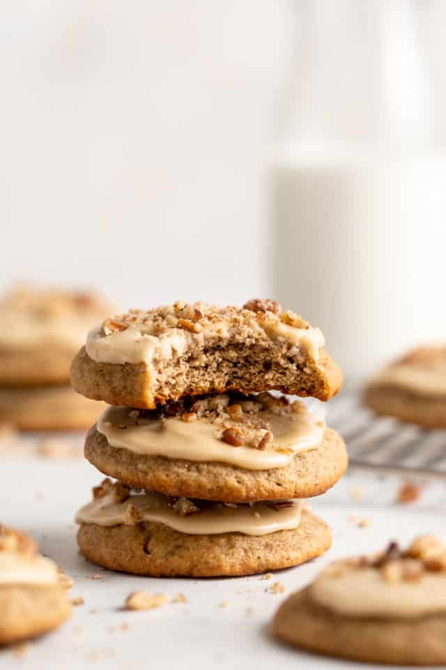 stacked banana cookies