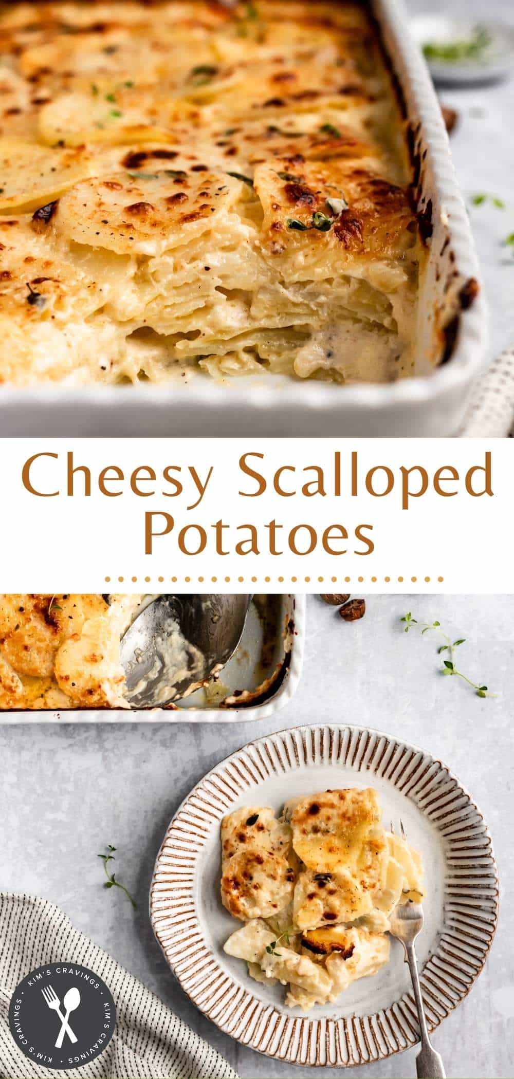 Cheesy Scalloped Potatoes - Kim's Cravings