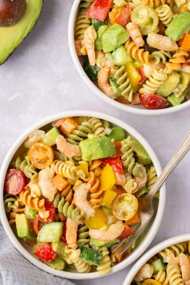 Shrimp Pasta Salad - Kim's Cravings