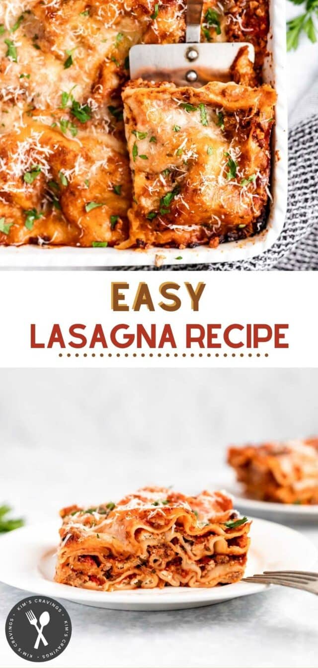 Easy Lasagna Recipe - Kim's Cravings